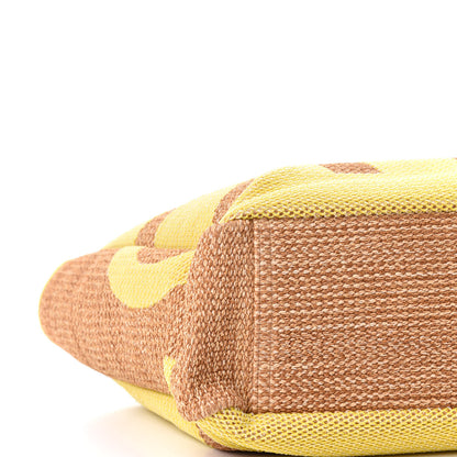 Chanel Mixed Fibers Large Shopping Bag Yellow Brown 8 of 12