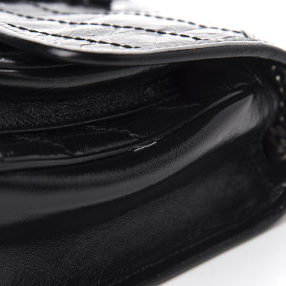 Saint Laurent Crinkled Calfskin Matelasse Monogram Baby Niki Chain Satchel Black 8 of 15