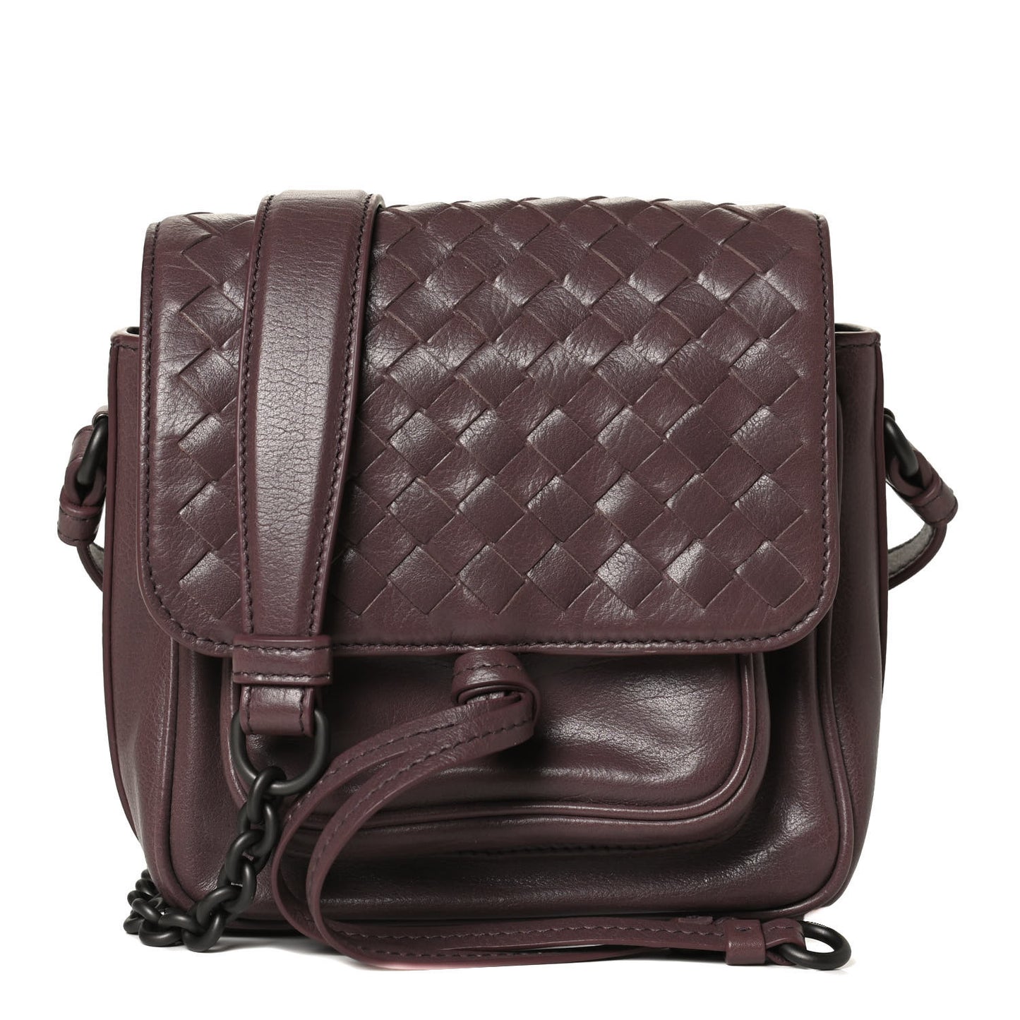 Nappa Intrecciato Mini Saddle Crossbody