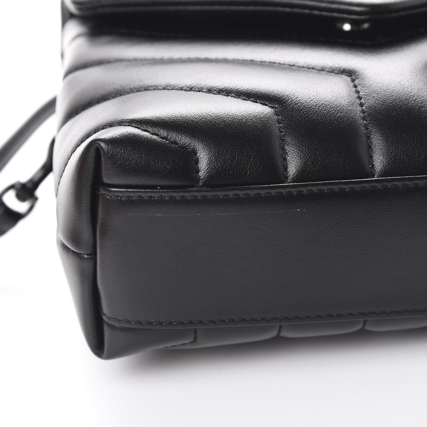 Calfskin Y Quilted Monogram Toy Loulou Crossbody Bag Black