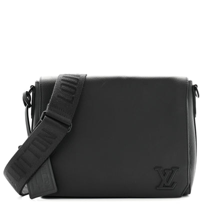 Louis Vuitton Calfskin Aerogram Messenger Black 1 of 10