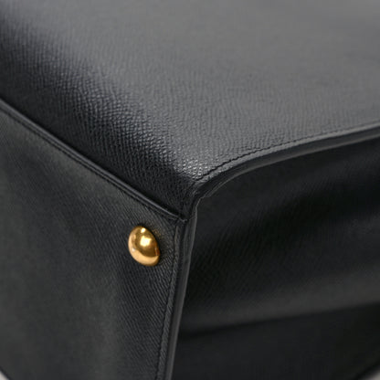 Salvatore Ferragamo Grainy Calfskin Gemini Tote Black Bonbon 11 of 13