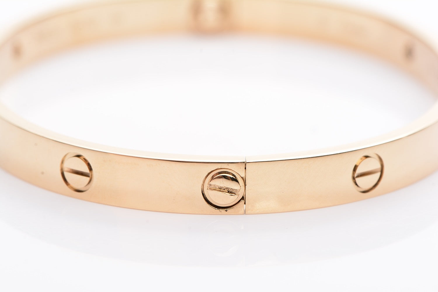 Cartier 18K Yellow Gold 4 Diamond LOVE Bracelet 19 5 of 8
