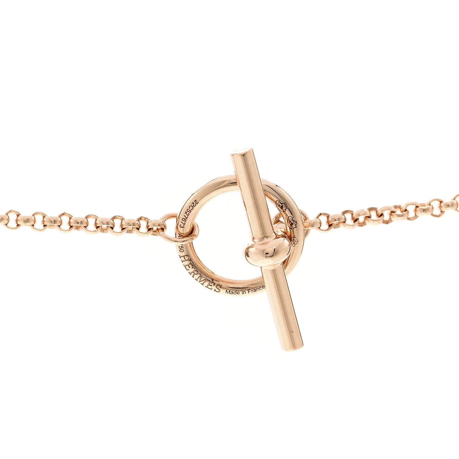 Hermes 18K Rose Gold Clou d'H Necklace 4 of 5
