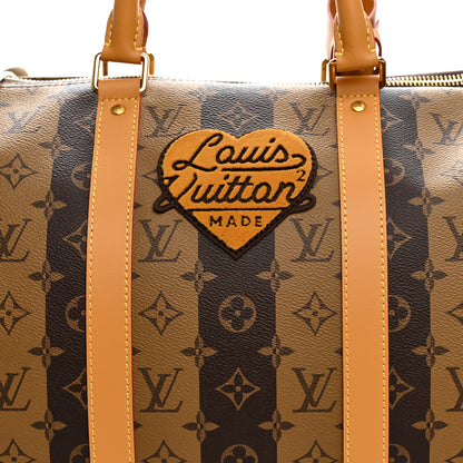 Louis Vuitton X NIGO Reverse Monogram Stripe Keepall Bandouliere 50 Brown 6 of 8