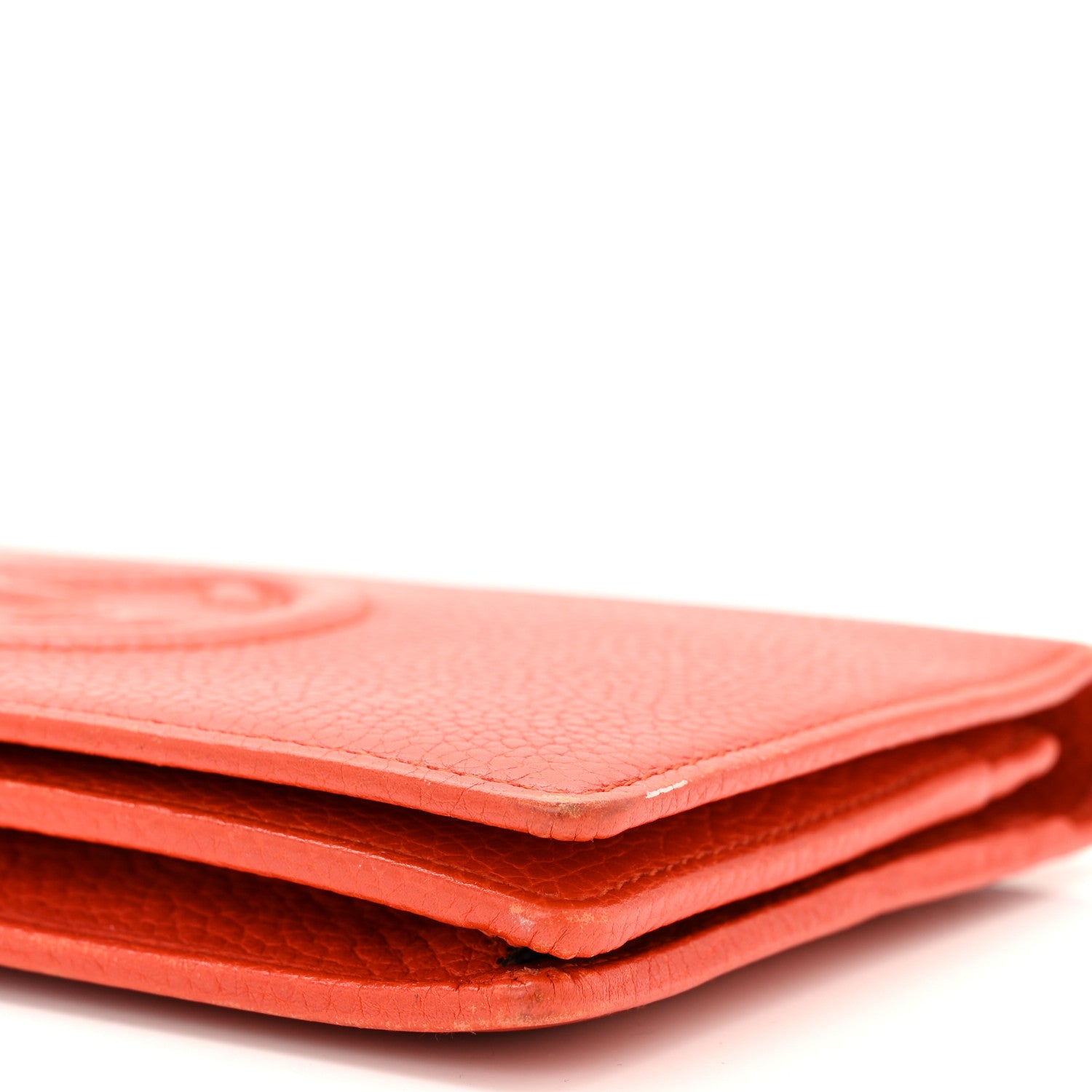 Gucci Pebbled Calfskin Soho Wallet On Chain Sun Orange 9 of 9
