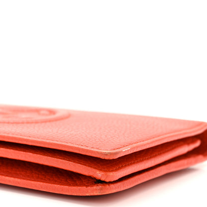 Gucci Pebbled Calfskin Soho Wallet On Chain Sun Orange 9 of 9