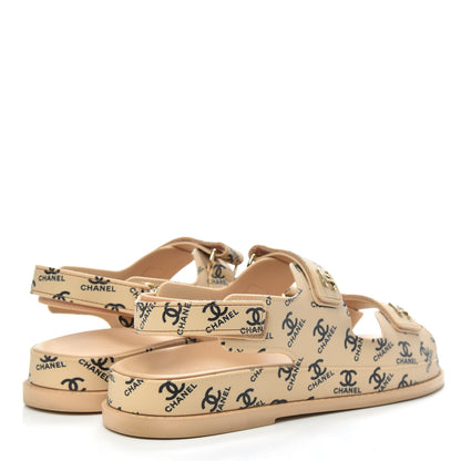 Chanel Rubber CC Dad Sandals 42 Beige 4 of 8