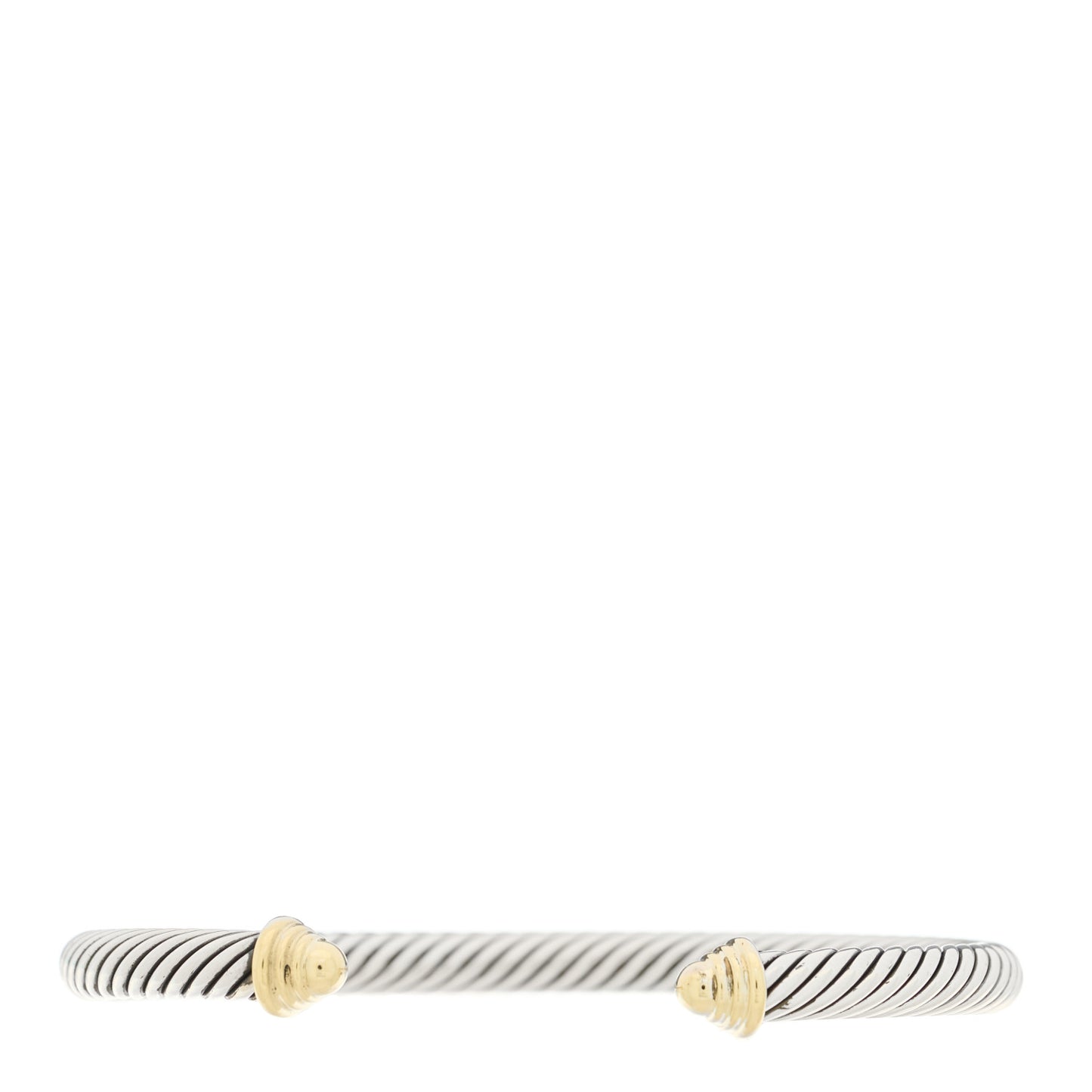 Sterling Silver 14K Yellow Gold 5mm Cable Classics Bracelet