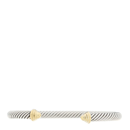 David Yurman Sterling Silver 14K Yellow Gold 5mm Cable Classics Bracelet 1 of 3