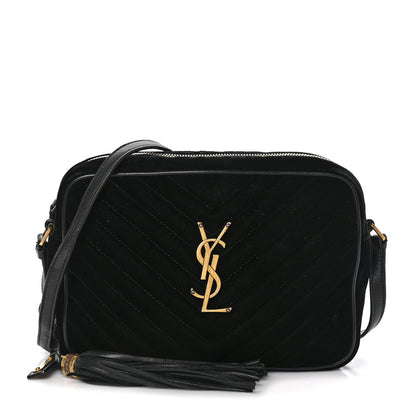 Saint Laurent Velvet Matelasse Monogram Lou Camera Bag Black 1 of 12