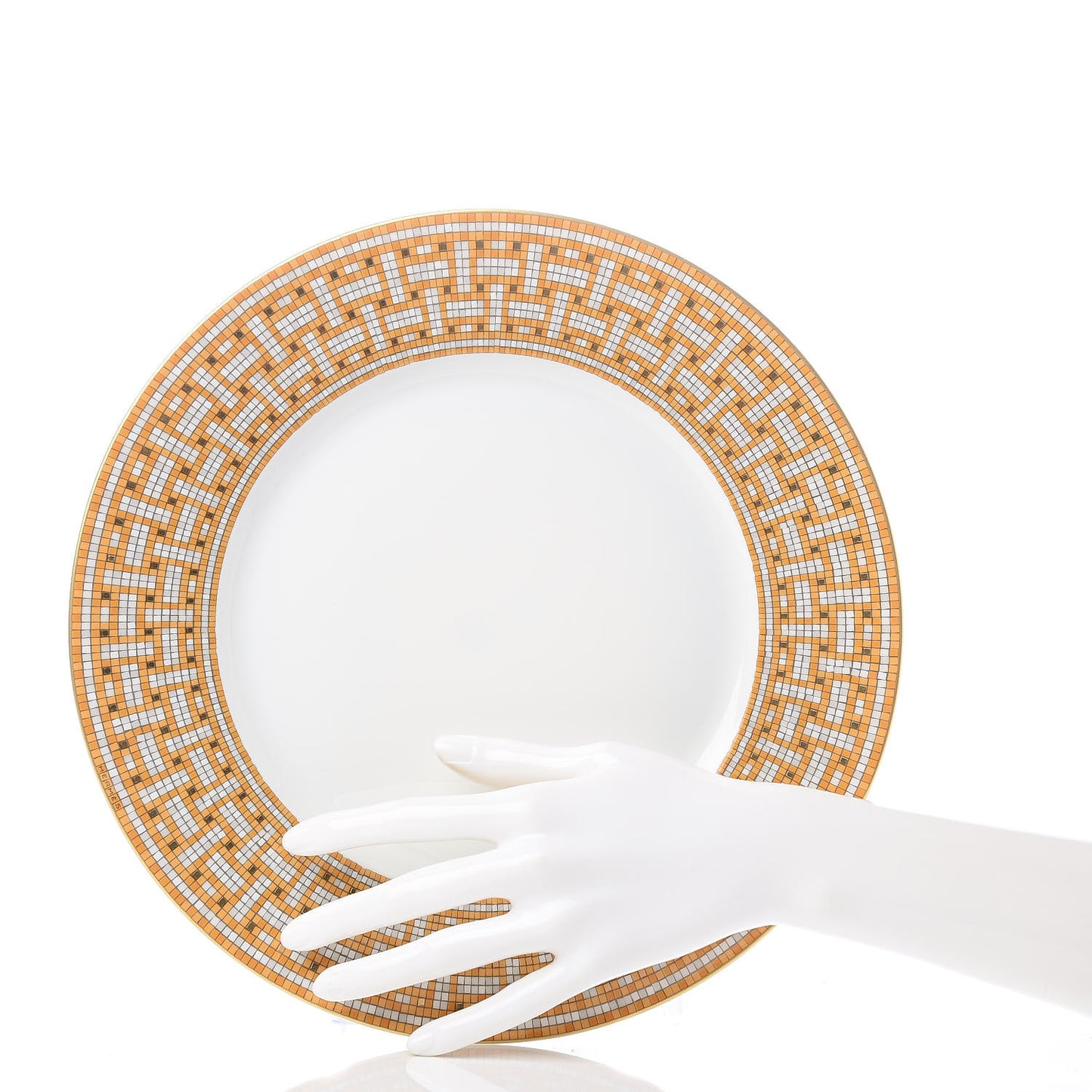 Porcelain Mosaique Au 24 Gold Dinner Plate Set of 2