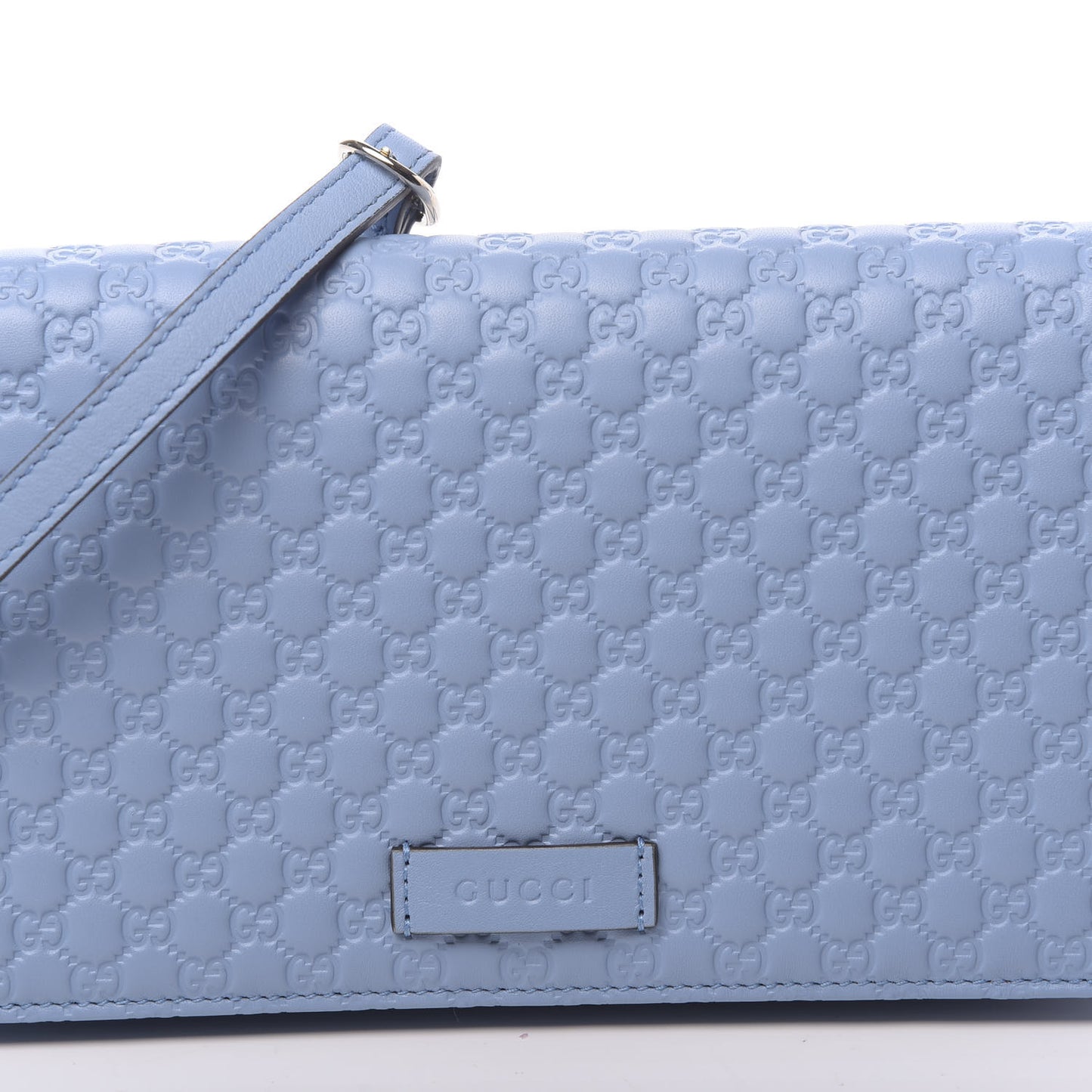Microguccissima Crossbody Wallet Mineral Blue