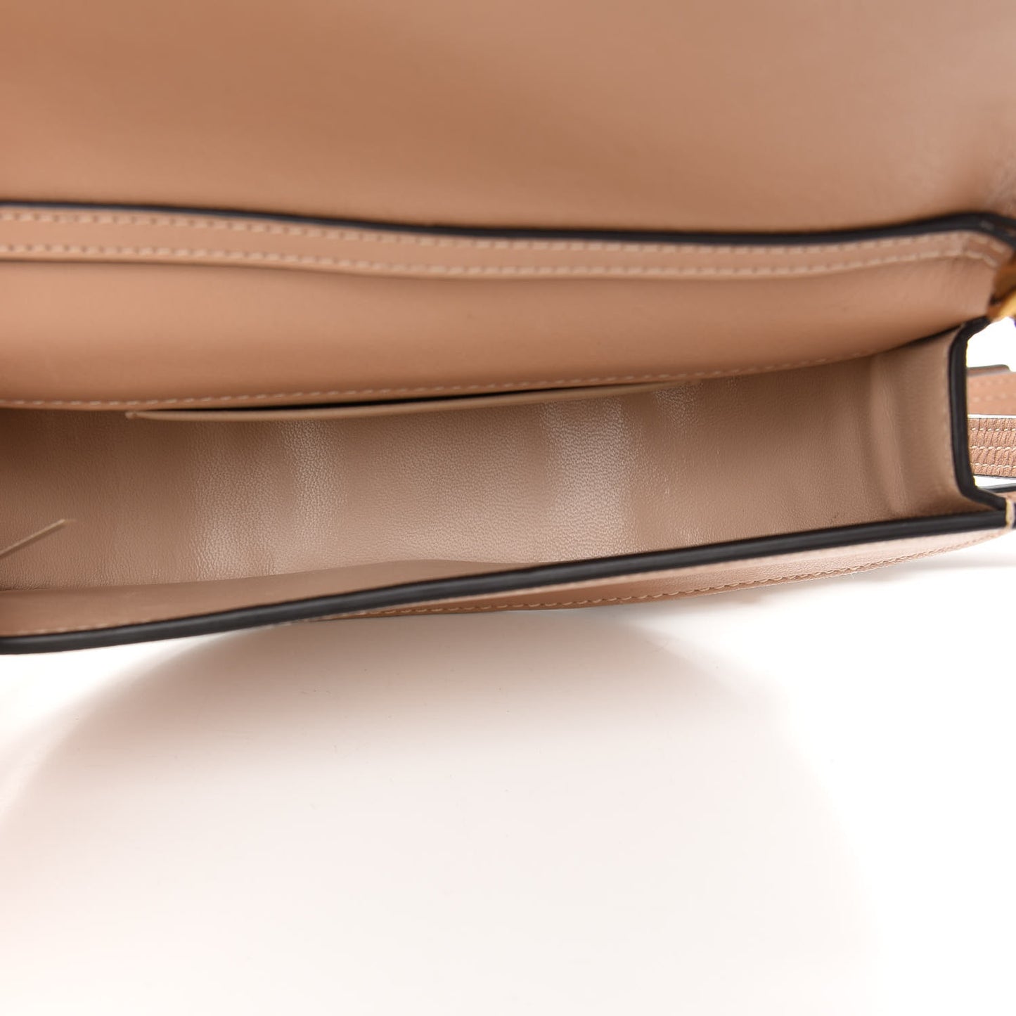 Calfskin Small Nile Bracelet Minaudiere Bag Biscotti Beige