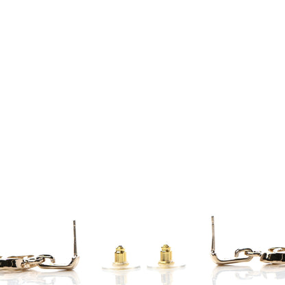 Chanel Metal CC Heart Coco In Love Drop Earrings Gold 3 of 4