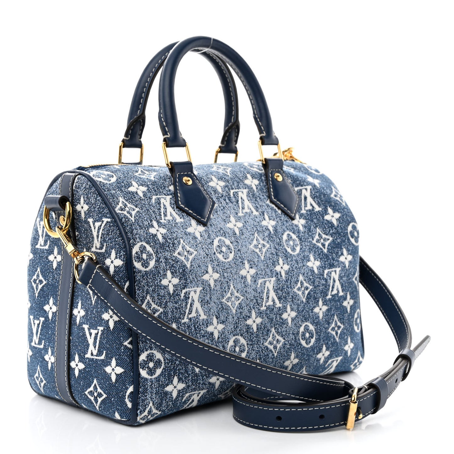 Monogram Jacquard Denim Speedy Bandouliere 25 Bleu
