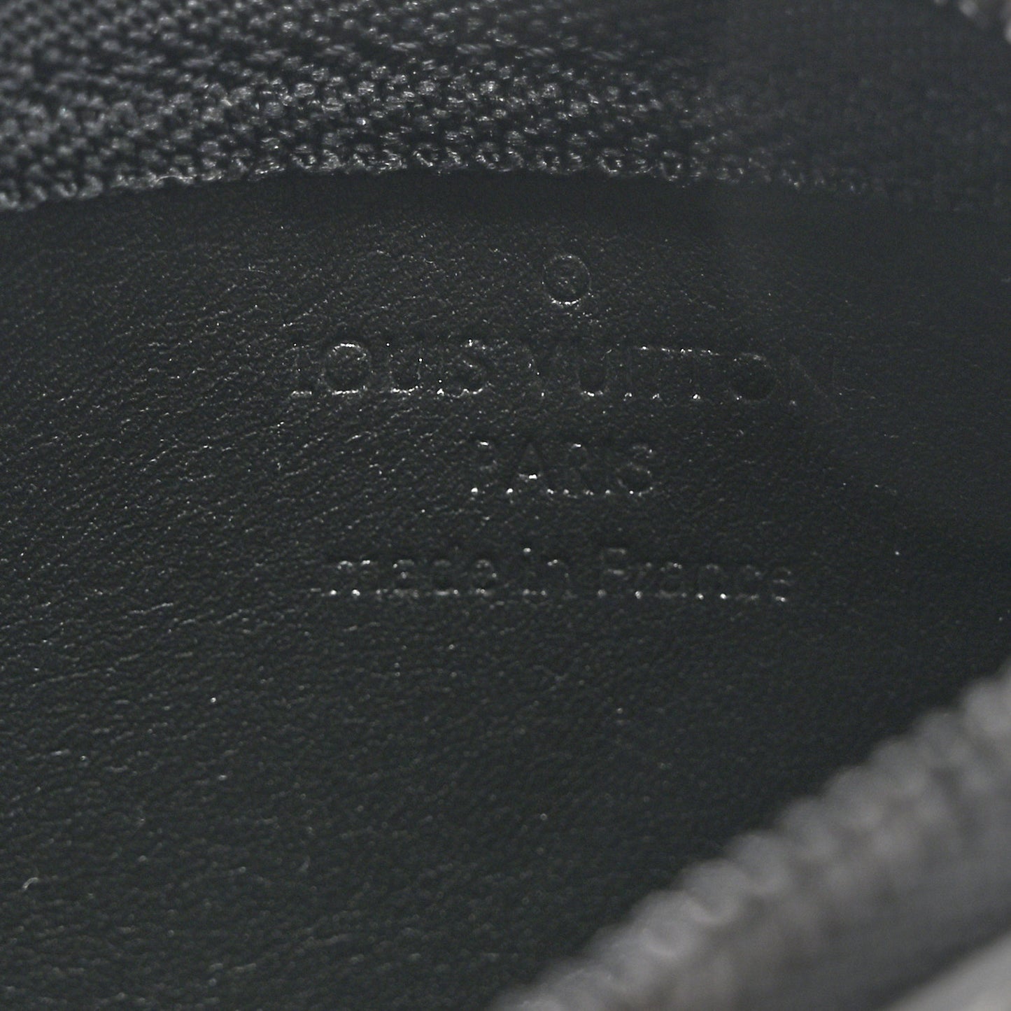 Grained Calfskin Aerogram Key Pouch Black