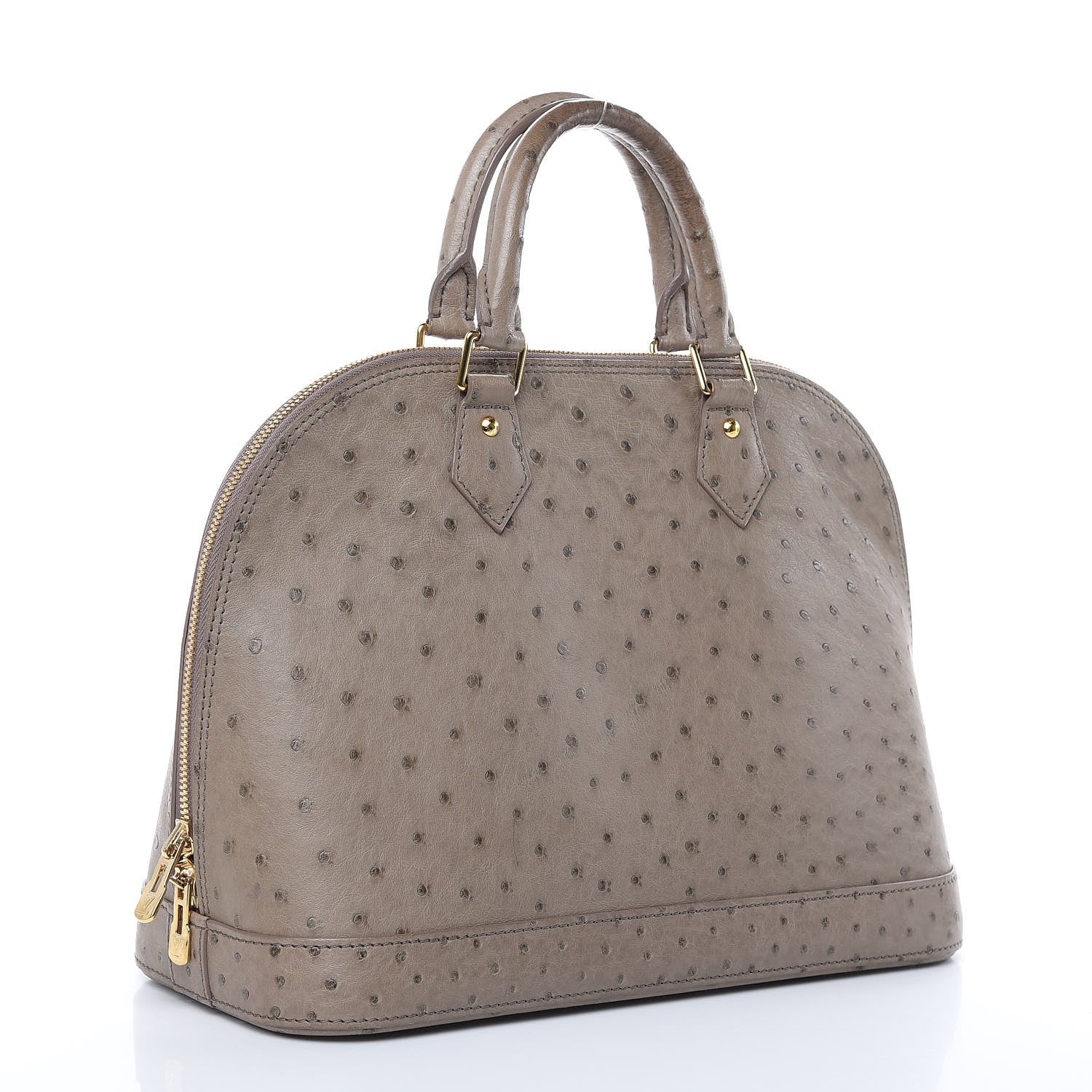 Louis Vuitton Ostrich Alma PM Gris 3 of 13