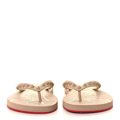 Christian Louboutin Rubber Spike Loubi Donna Flip Flop 40 Nude 2 of 6