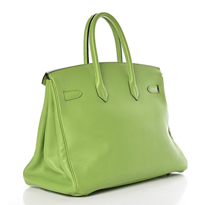 Hermes Veau Gulliver Birkin 35 Vert Cru 3 of 18