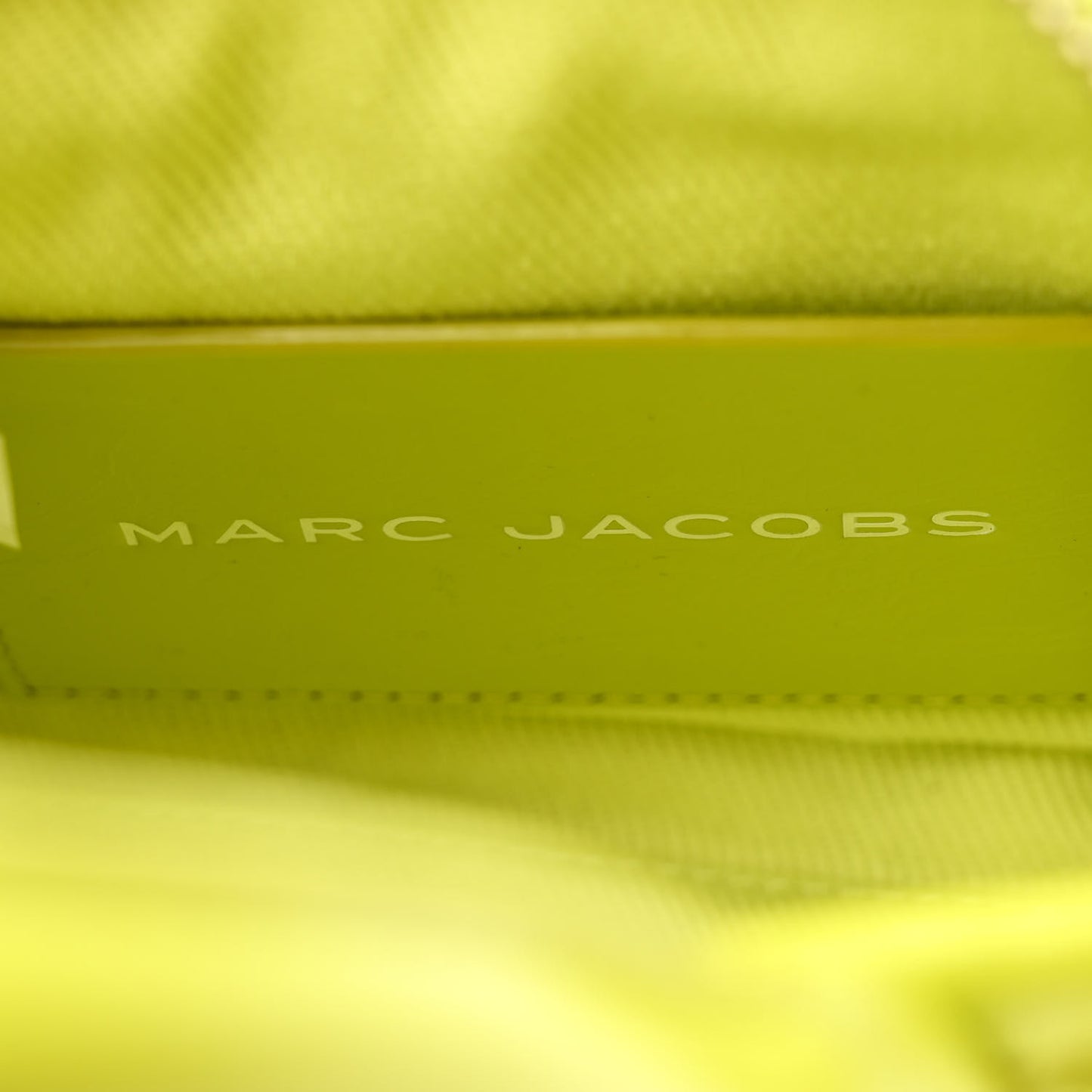 Shiny Crinkled Calfskin Mini The Tote Bag Acid Lime