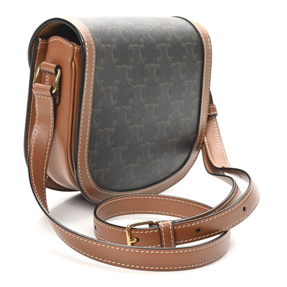 Celine Canvas Calfskin Triomphe Teen Besace Tan 3 of 9