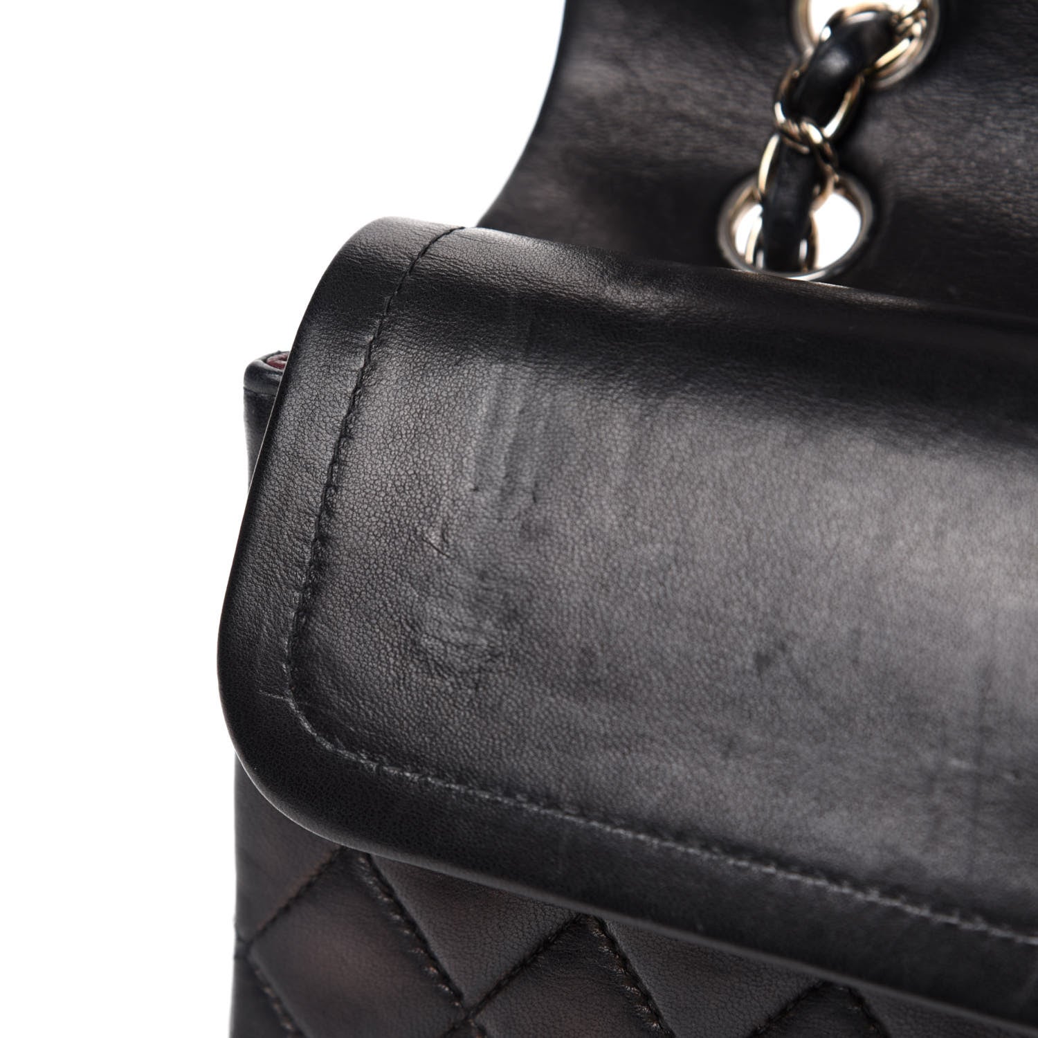 Chanel Lambskin Quilted Medium Double Flap Black 8 of 12