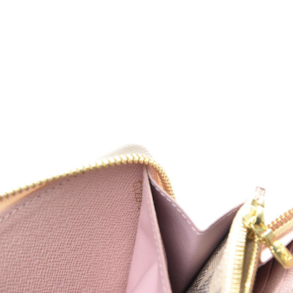 Louis Vuitton Damier Azur Clemence Wallet Rose Ballerine 8 of 9
