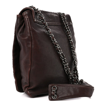 Chanel Calfskin Diamond Stitch Large Messenger Brown 3 of 12