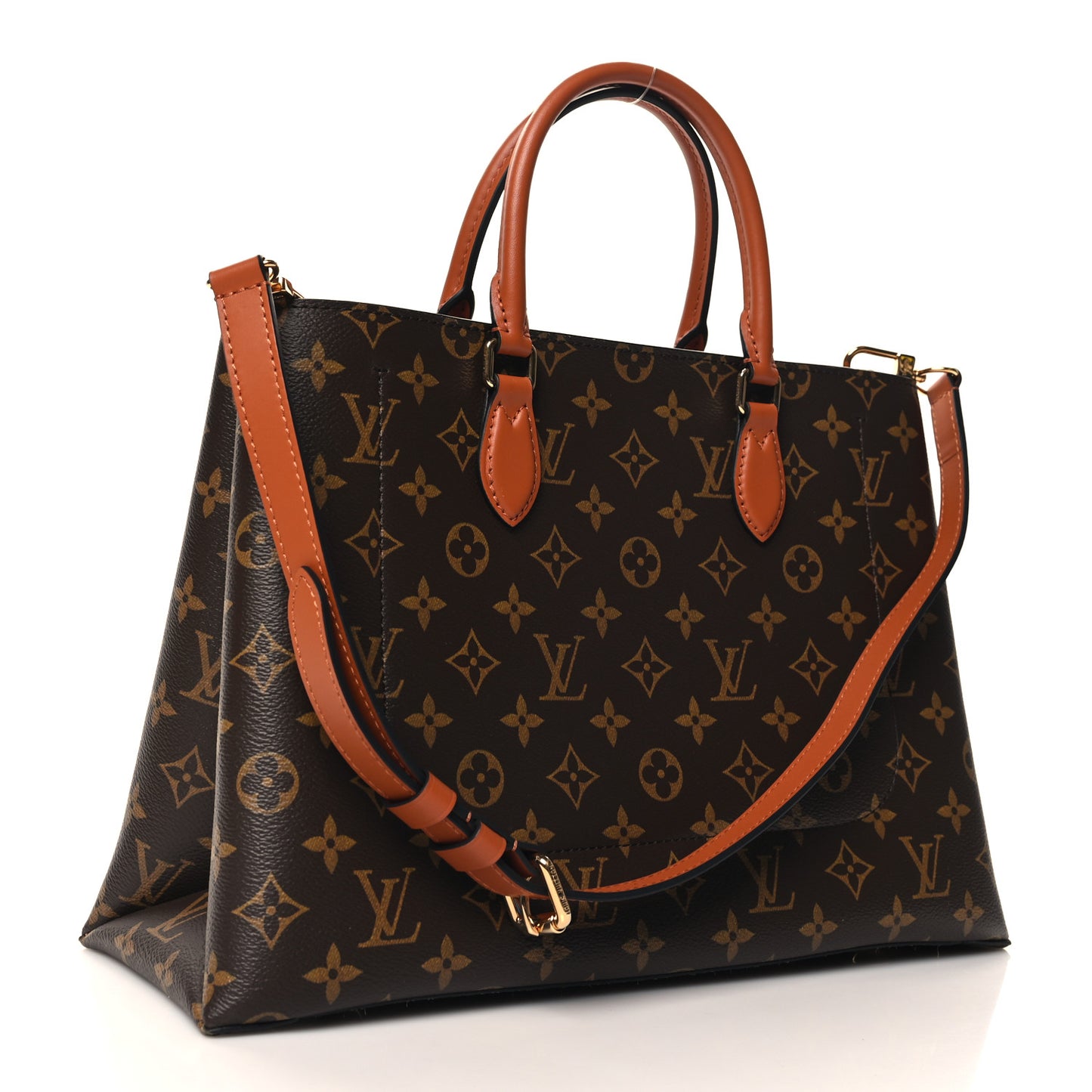 Monogram Flower Tote Caramel