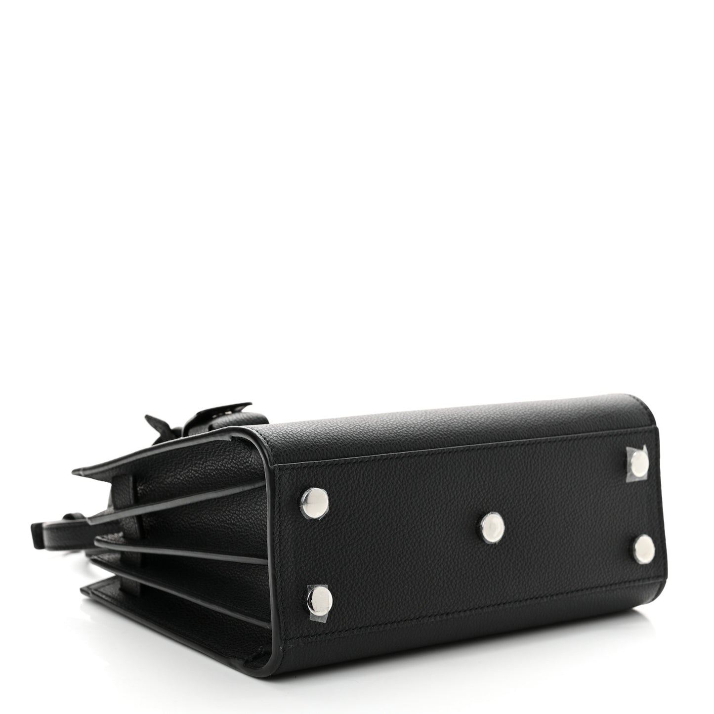Grained Calfskin Nano Sac De Jour Black