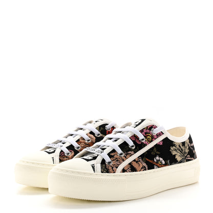 Christian Dior Canvas Jardin Botanique Embroidered Womens Walk'N'Dior Low Top Sneakers 36 Black Multicolor 3 of 9