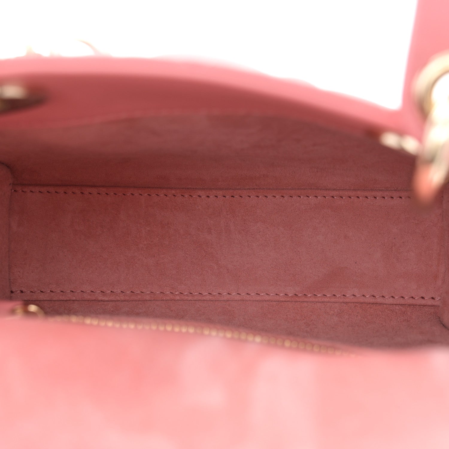 Christian Dior Lambskin Cannage Mini Lady Dior Peach Blossom 5 of 11
