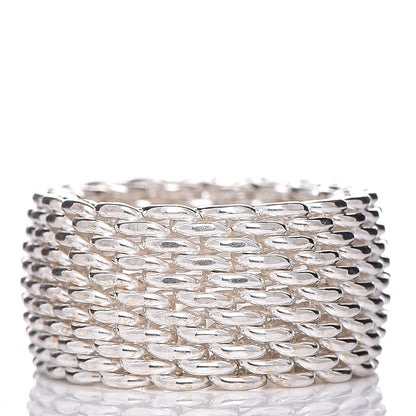 Tiffany Sterling Silver Somerset Mesh Ring 49 5 3 of 4