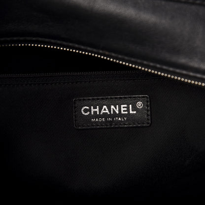 Chanel Calfskin Quilted In The Business North South Tote Black 6 of 12