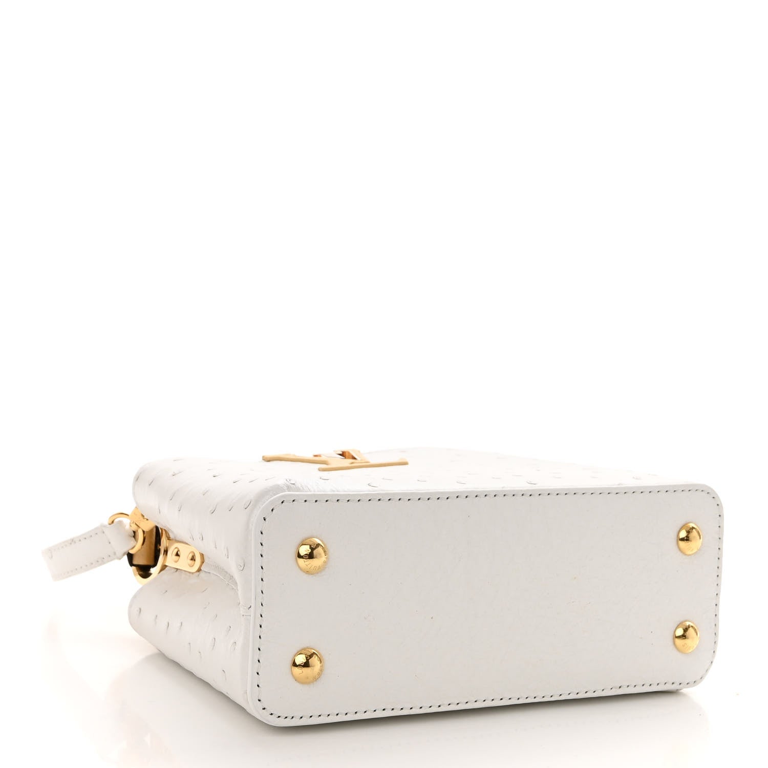 Louis Vuitton Ostrich Capucines Mini White 4 of 10
