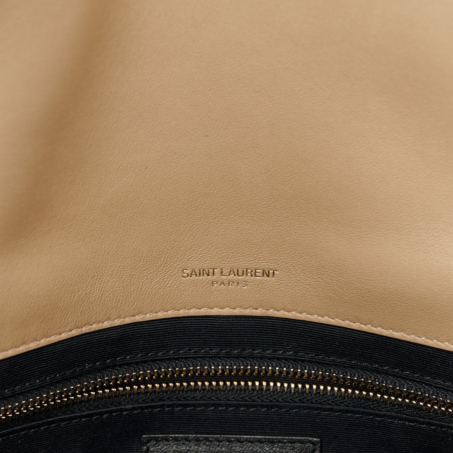 Lambskin Patchwork Monogram Medium Jamie Beige
