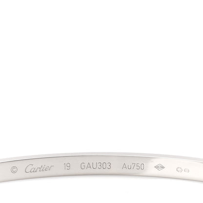 Cartier 18K White Gold Small LOVE Bracelet 19 5 of 6