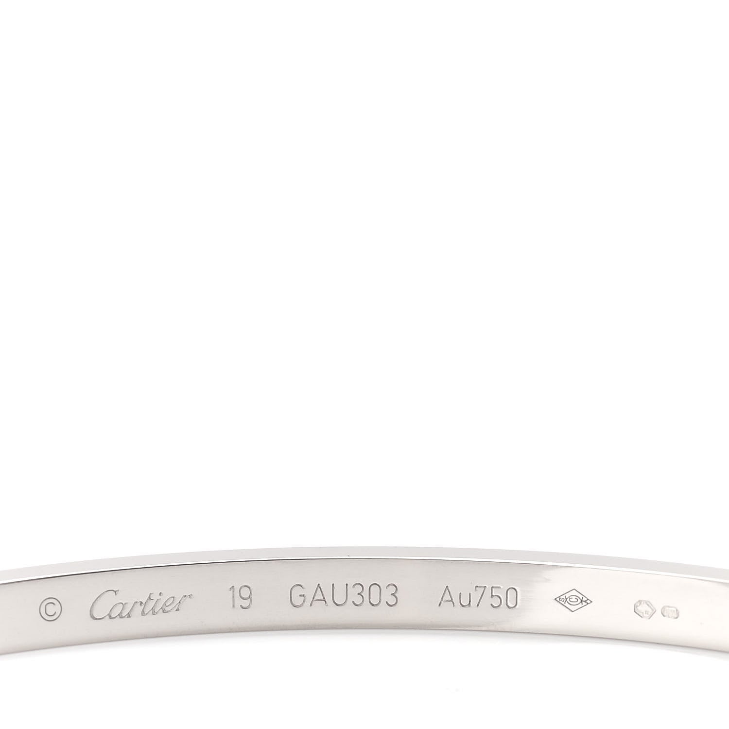 Cartier 18K White Gold Small LOVE Bracelet 19 5 of 6