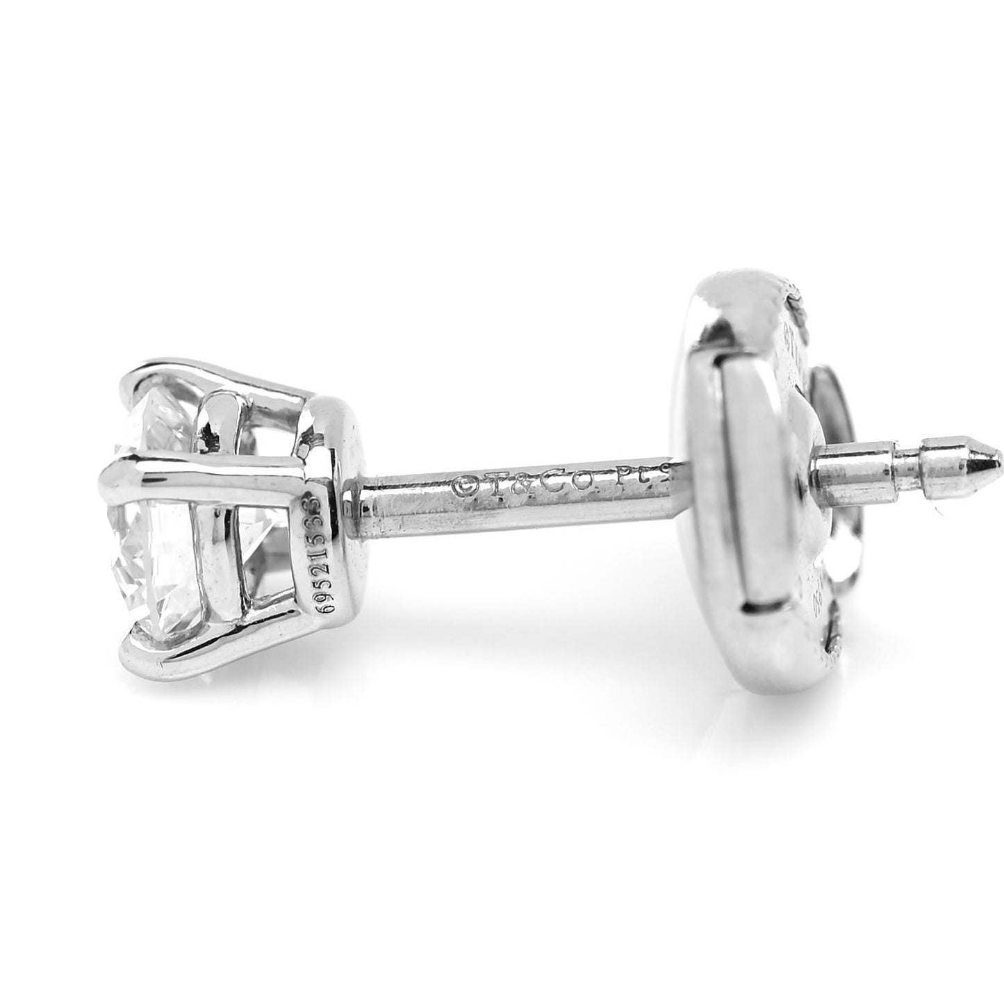 Platinum Diamond .63ctw Solitaire Earrings