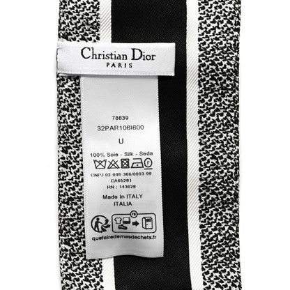 Christian Dior Silk Plan De Paris Mitzah Scarf White Black 3 of 4