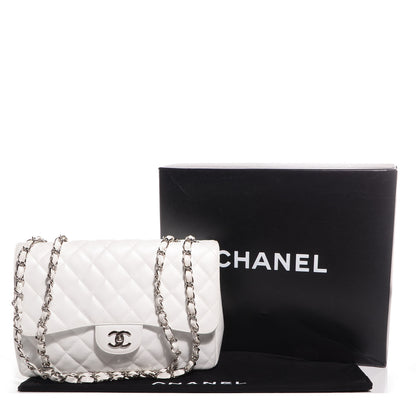 Chanel Caviar Jumbo Single Flap White 5 of 9