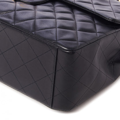 Chanel Lambskin Quilted XL Jumbo Single Flap Black 5 of 10