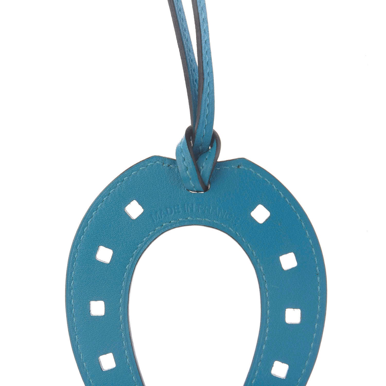 Hermes Swift Paddock Horseshoe Bag Charm Turquoise 3 of 5