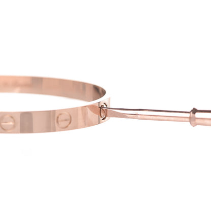 Cartier 18K Pink Gold LOVE Bracelet 17 4 of 5