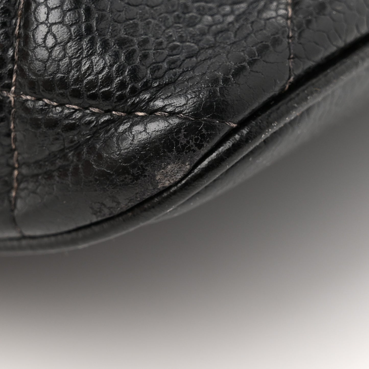 Caviar Quilted Medallion Tote Black