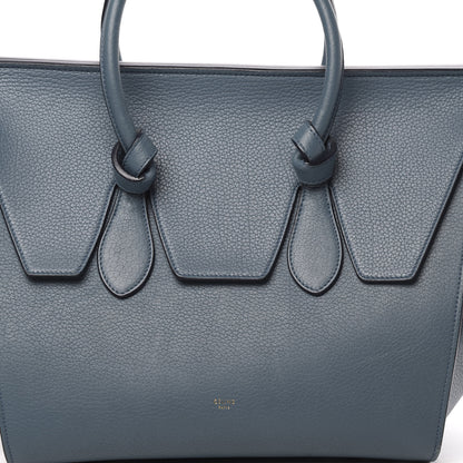Celine Crisped Calfskin Small Tie Knot Tote Slate Blue 9 of 16