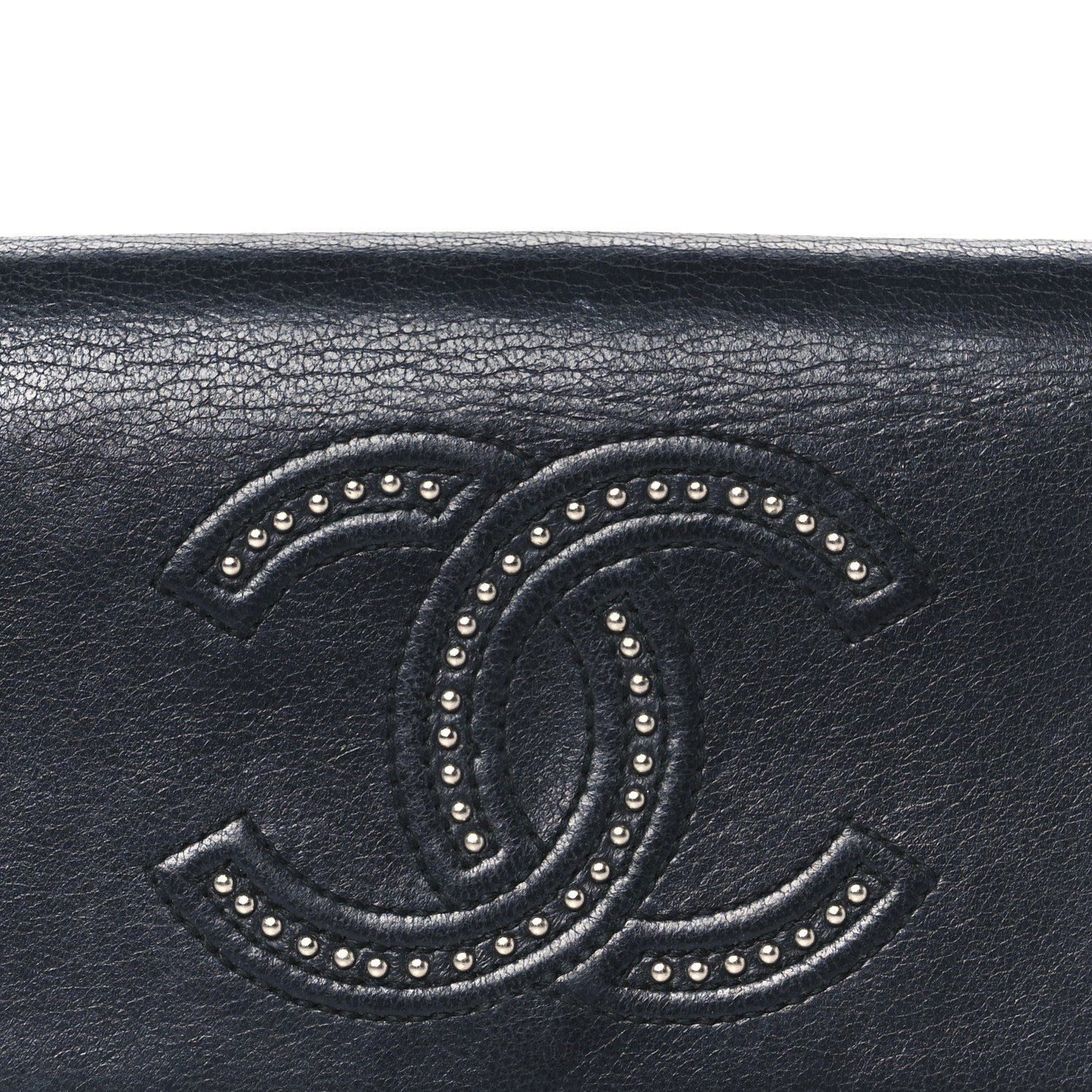 Chanel Lambskin Studded CC Flap Wallet Black 10 of 10