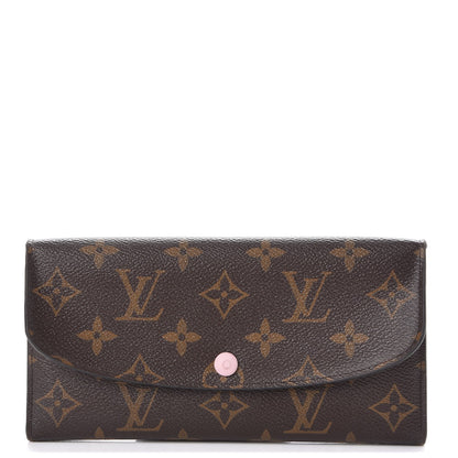 Louis Vuitton Monogram Emilie Wallet Rose Ballerine 1 of 9