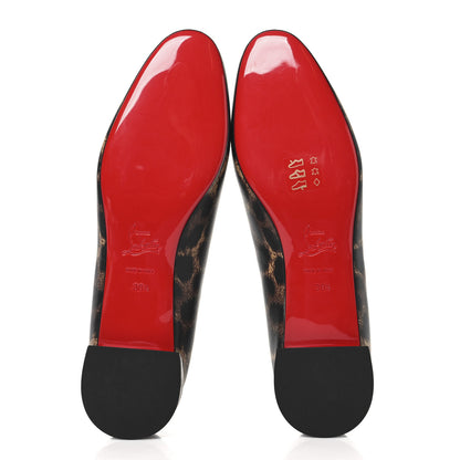 Christian Louboutin Calfskin Leopard Sweetie Jane Ballerina Flats 38.5 Multicolor 6 of 9